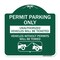 Signmission Permit Parking Unauthorized Vehicles Ticketed Vehicles w/o Permits W Alum, 18" x 18", GW-1818-23310 A-DES-GW-1818-23310 - alternate 1
